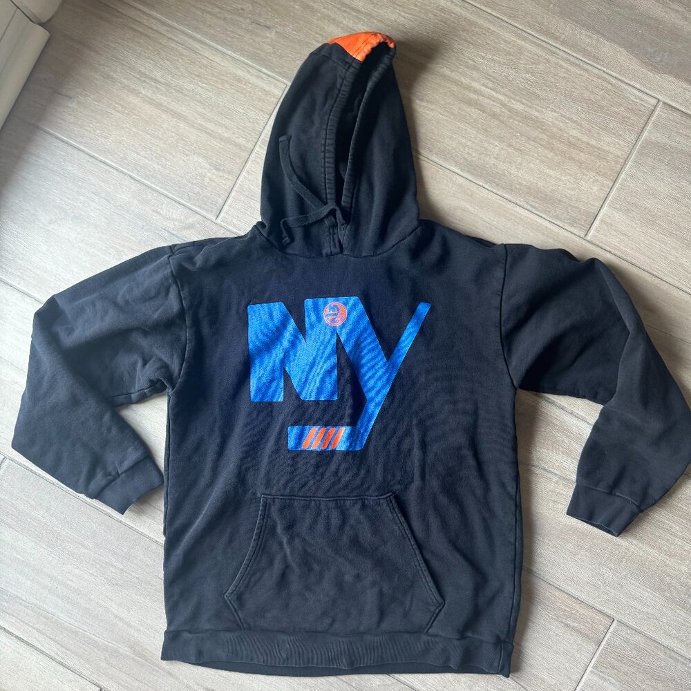 NY Islanders Black Hoodie w/ Front Pocket – Unisex 2XL